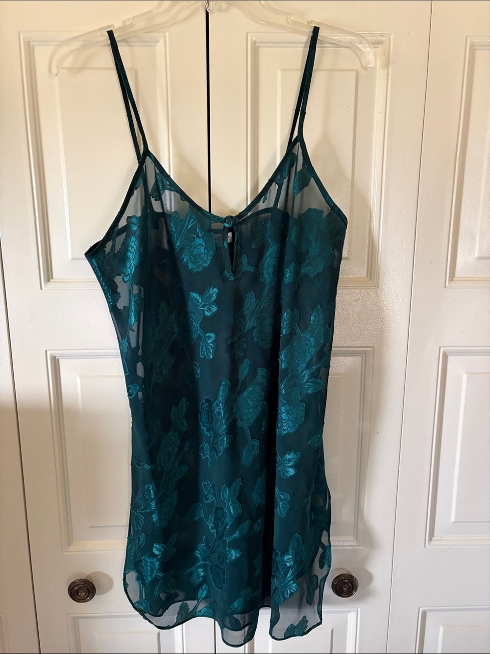 Vintage Fairy Slip Dress Chemise Sz MED Sheer Whimsigoth Lacey Soft Sensations